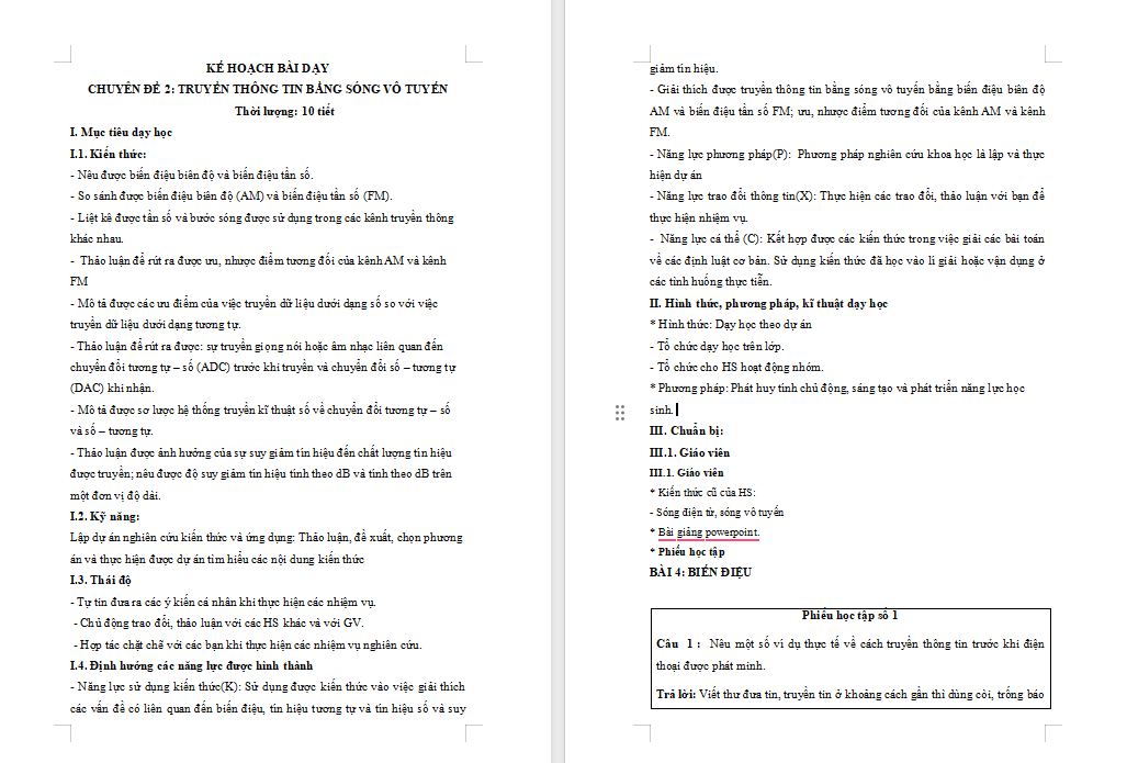 PowerPoint Chuyên đề Vật lí 11 Bài 4: Biến điệu