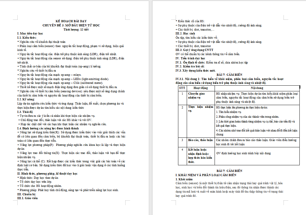 PowerPoint Chuyên đề Vật lí 11 Bài 7: Cảm biến