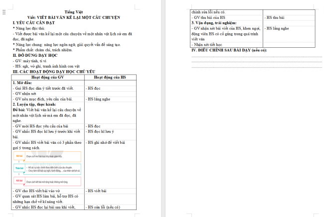 Giáo án Tiếng Việt 4 Bài 10: Viết bài văn kể lại một câu chuyện