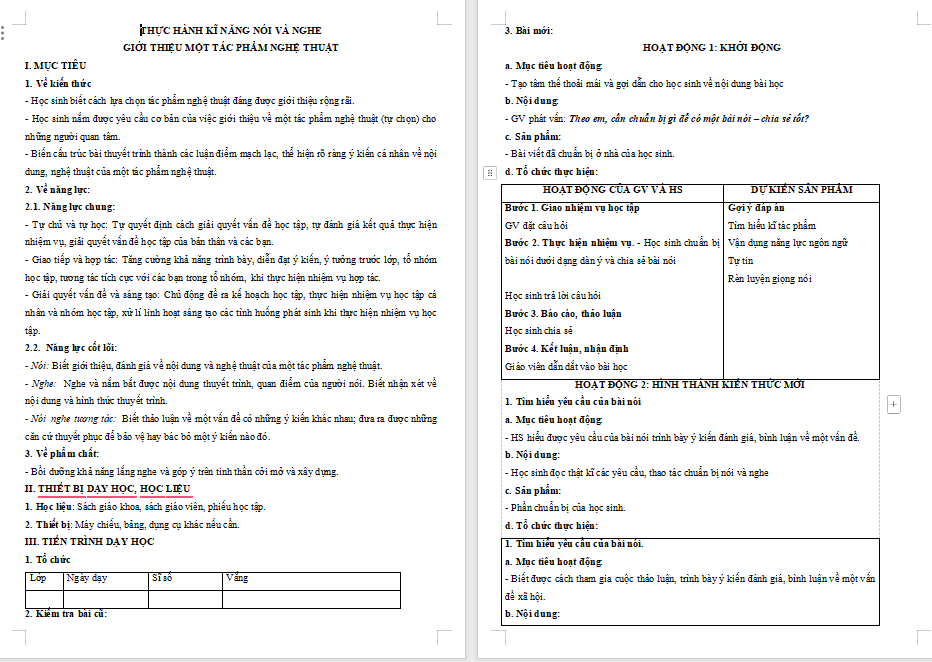 Ngữ văn 11 Bài 9: Giới thiệu về một tác phẩm nghệ thuật