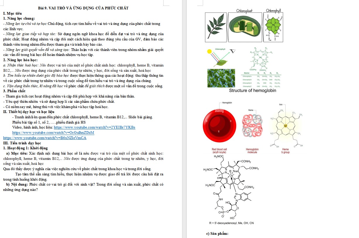 Giáo án Bài 9 Chuyên đề Hóa 12 KNTT