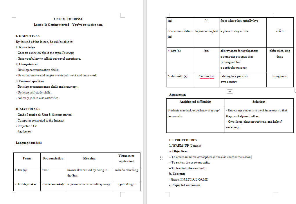 PowerPoint Tiếng Anh 9 Unit 8: Getting Started