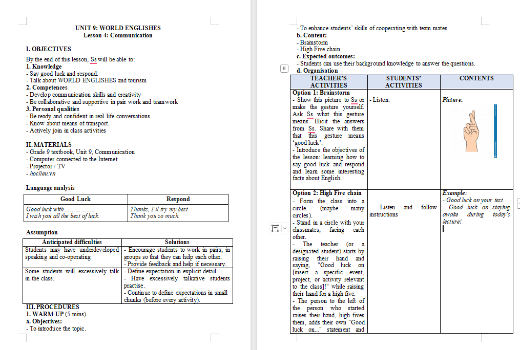 PowerPoint Tiếng Anh 9 Unit 9: Communication
