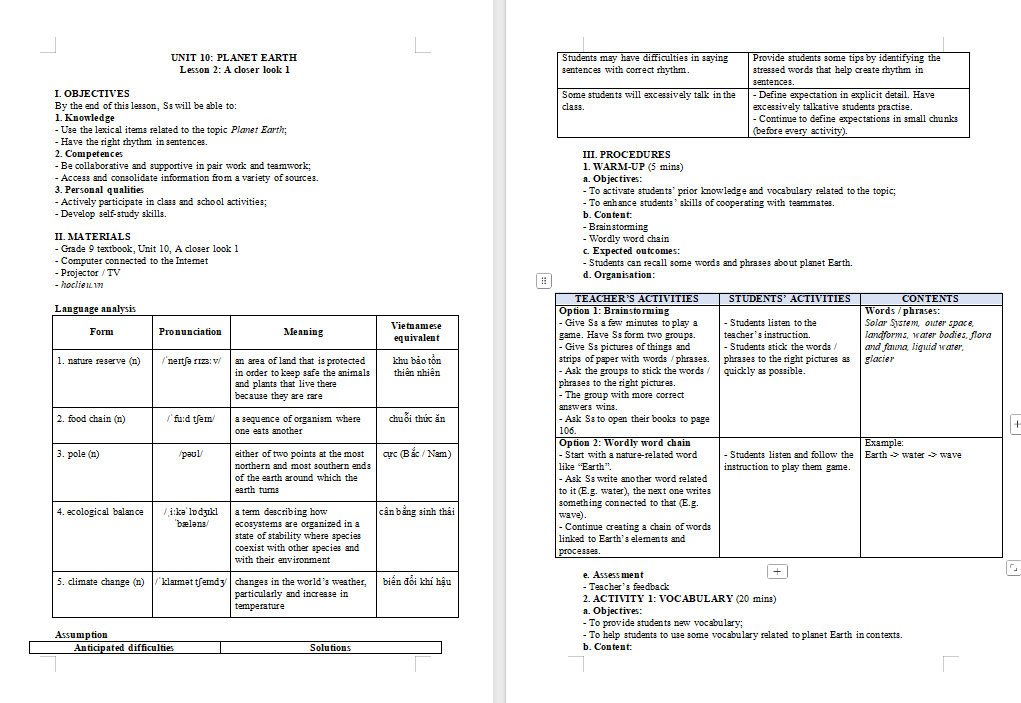 PowerPoint Tiếng Anh 9 Unit 10: A Closer Look 1