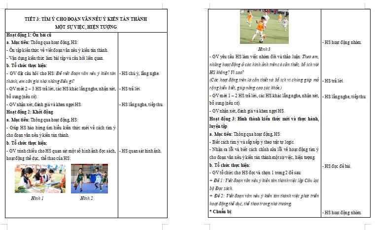 Giáo án Tiếng Việt lớp 5 Bài 18: Tìm ý cho đoạn văn nêu ý kiến tán thành một sự việc, hiện tượng