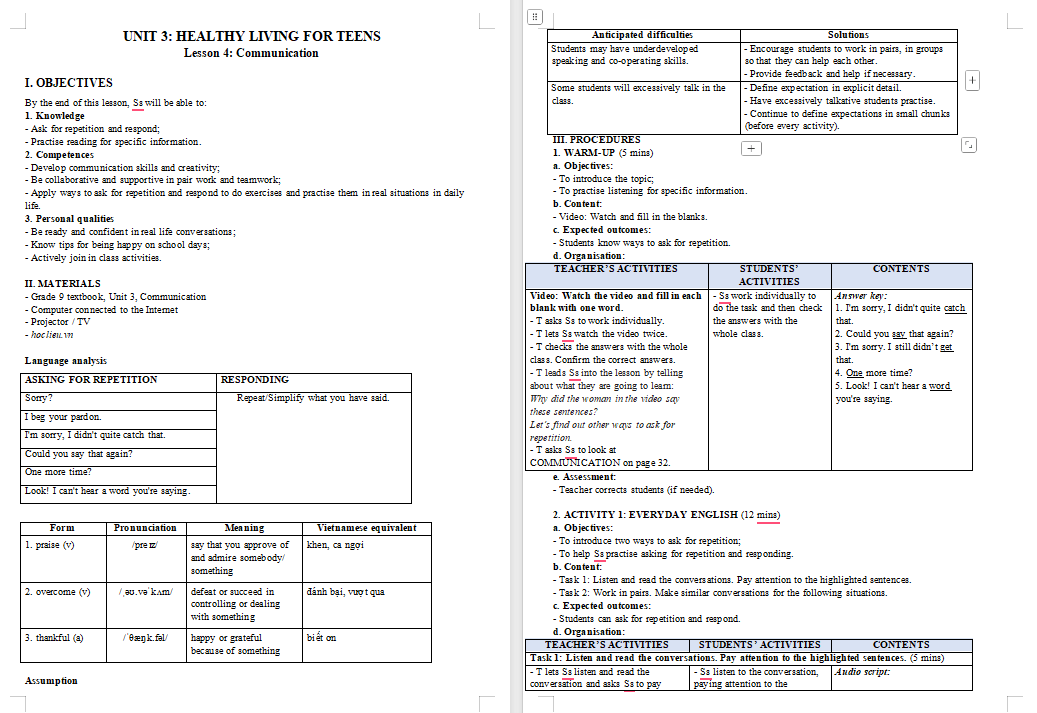PowerPoint Tiếng Anh 9 Unit 3: Communication