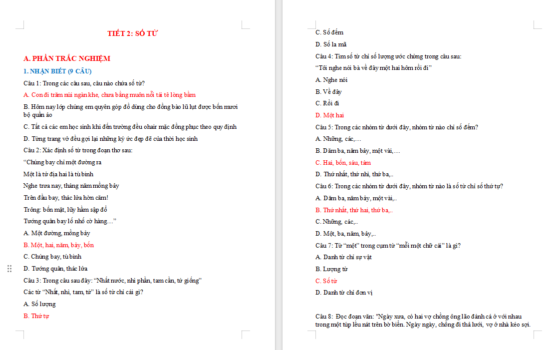 Ngữ văn 7 Bài 3: Thực hành tiếng Việt trang 64