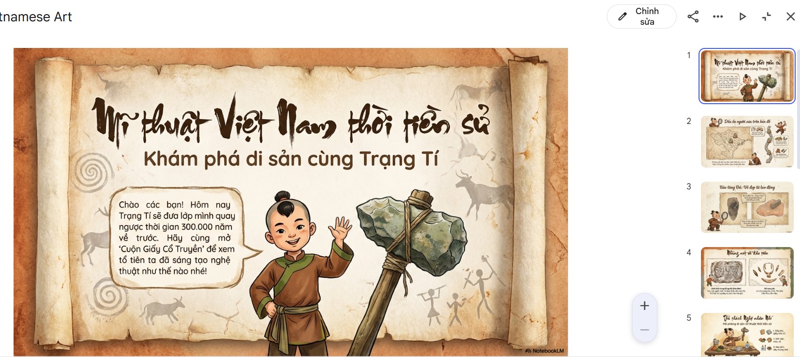 Hướng dẫn dùng NotebookLM làm slide