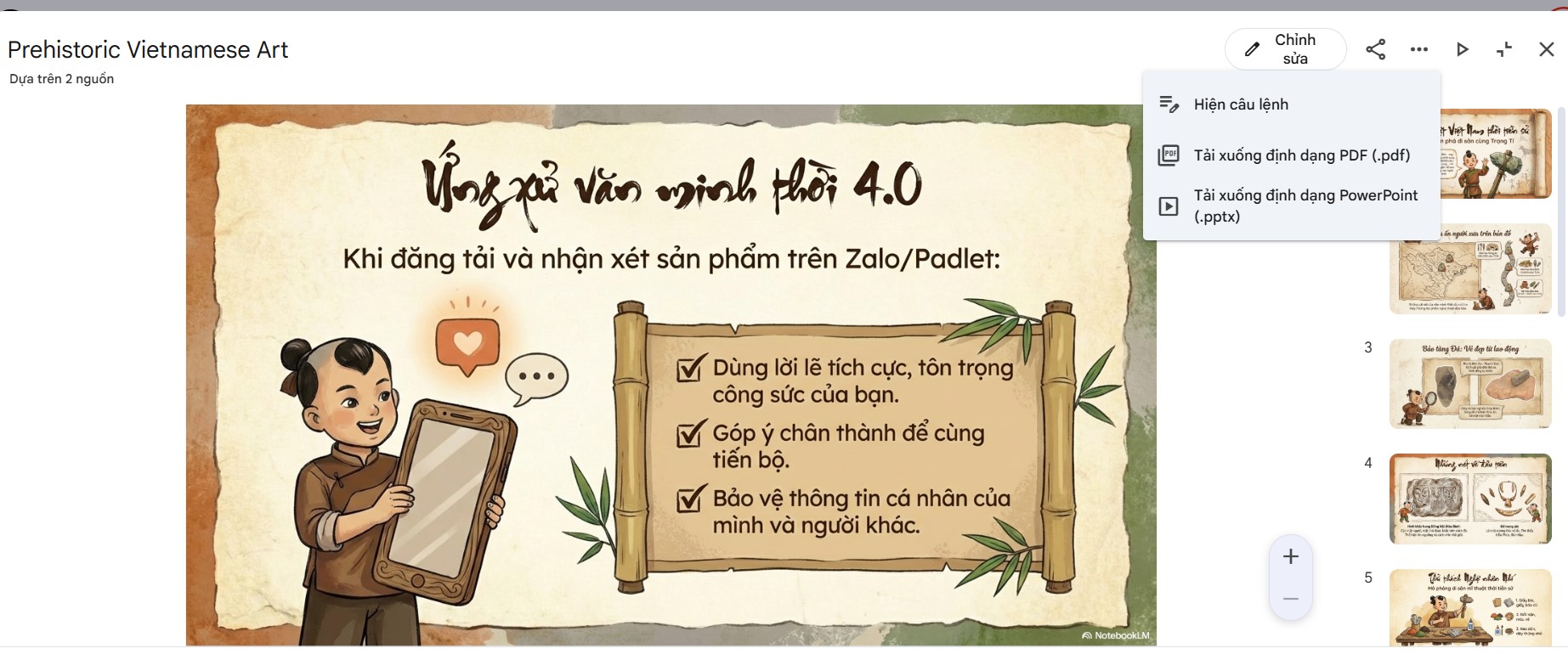 Hướng dẫn dùng NotebookLM làm slide