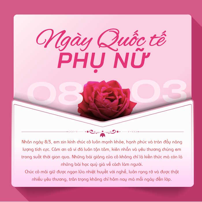 Thiệp chúc mừng 8/3 đẹp 2026