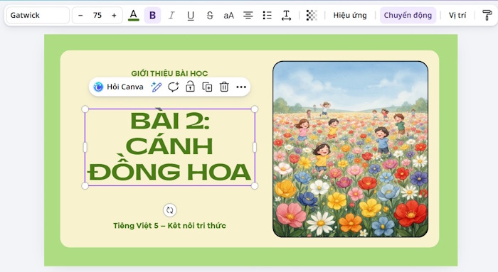 Cách tạo slide bằng Canva AI