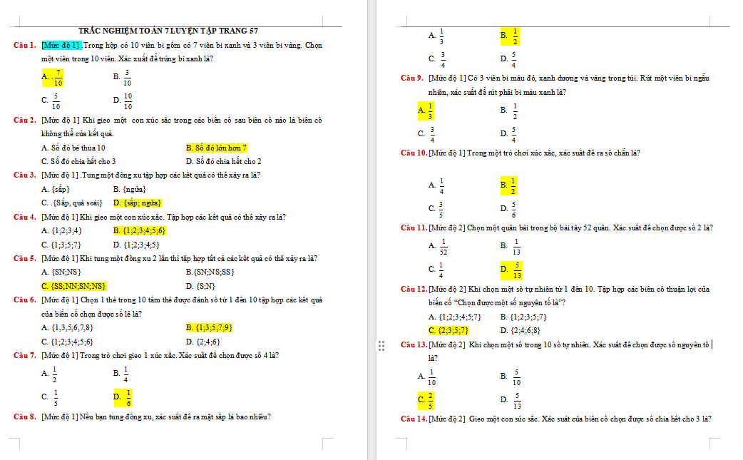 Trò chơi khởi động Toán 7 Luyện tập chung trang 56