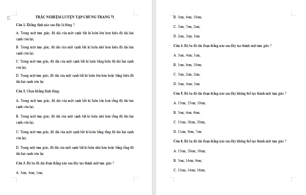 Trò chơi khởi động Toán 7 Luyện tập chung trang 70