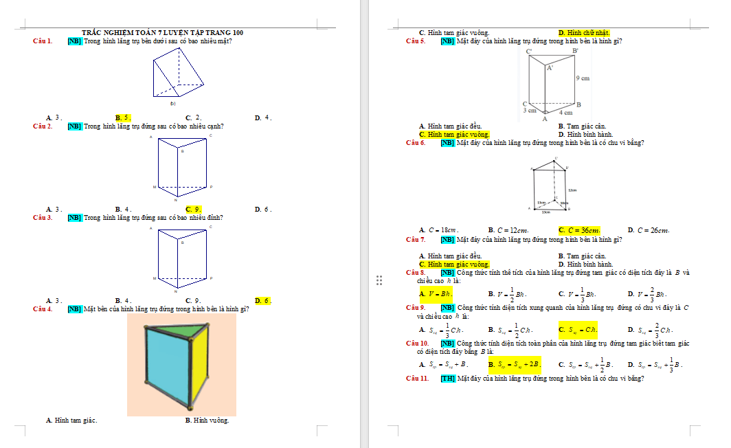 Toán 7 Luyện tập chung trang 92