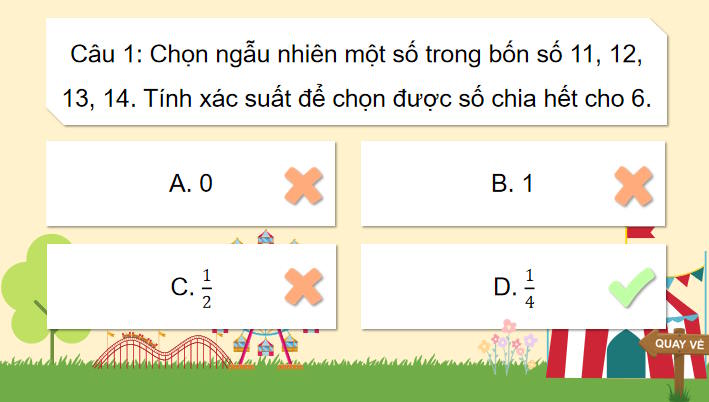 Trò chơi khởi động Toán 7 Vòng quay may mắn
