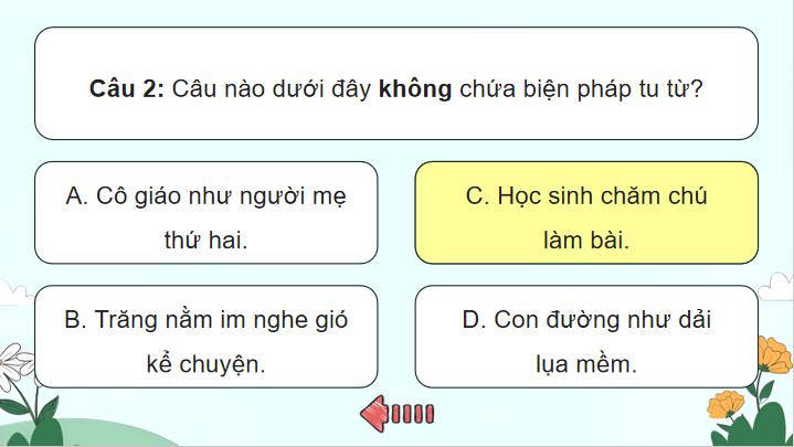Trò chơi khởi động Ngữ văn 7 Học kì 1