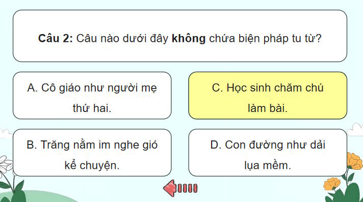 Trò chơi khởi động Ngữ văn 7 Học kì 1