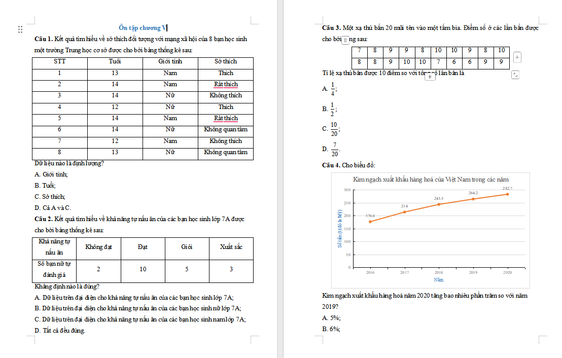  Toán 7 Bài tập cuối chương 5