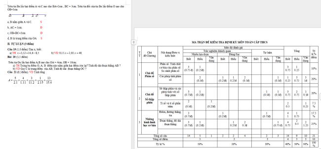 Đề ôn thi giữa học kì 2 môn Toán 6