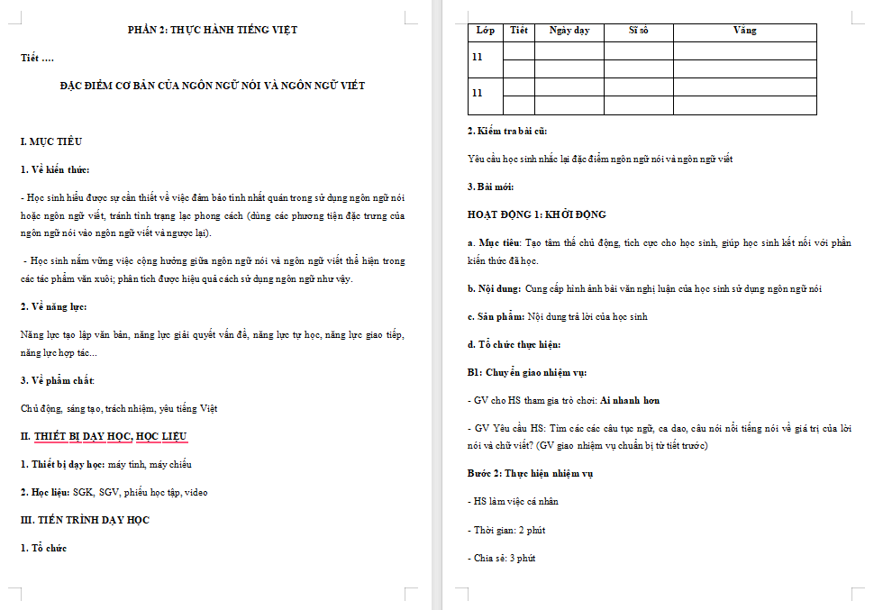 Ngữ văn 11 Bài 3: Thực hành tiếng Việt