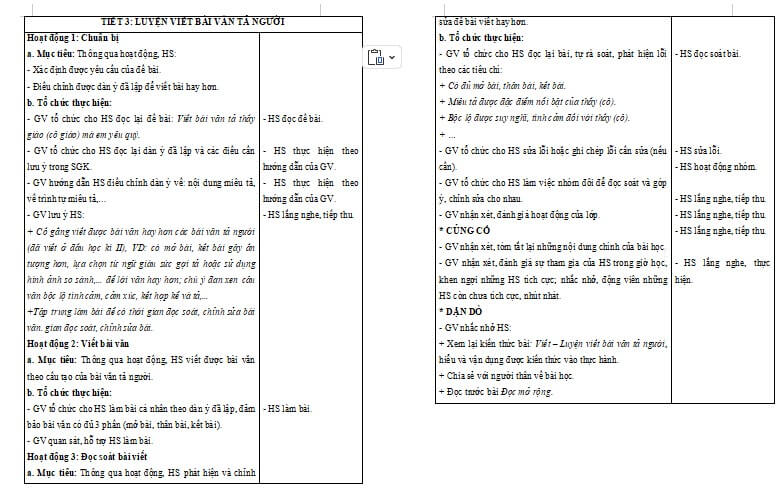Giáo án Tiếng Việt lớp 5 Bài 26: Luyện viết bài văn tả người