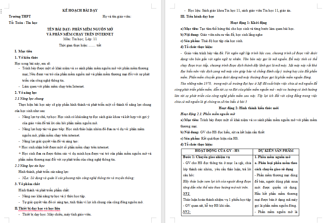 Giáo án PowerPoint Tin học 11 Bài 3