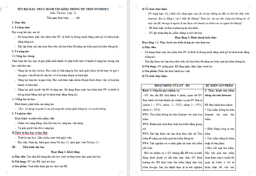 Giáo án PowerPoint Tin học 11 Bài 7