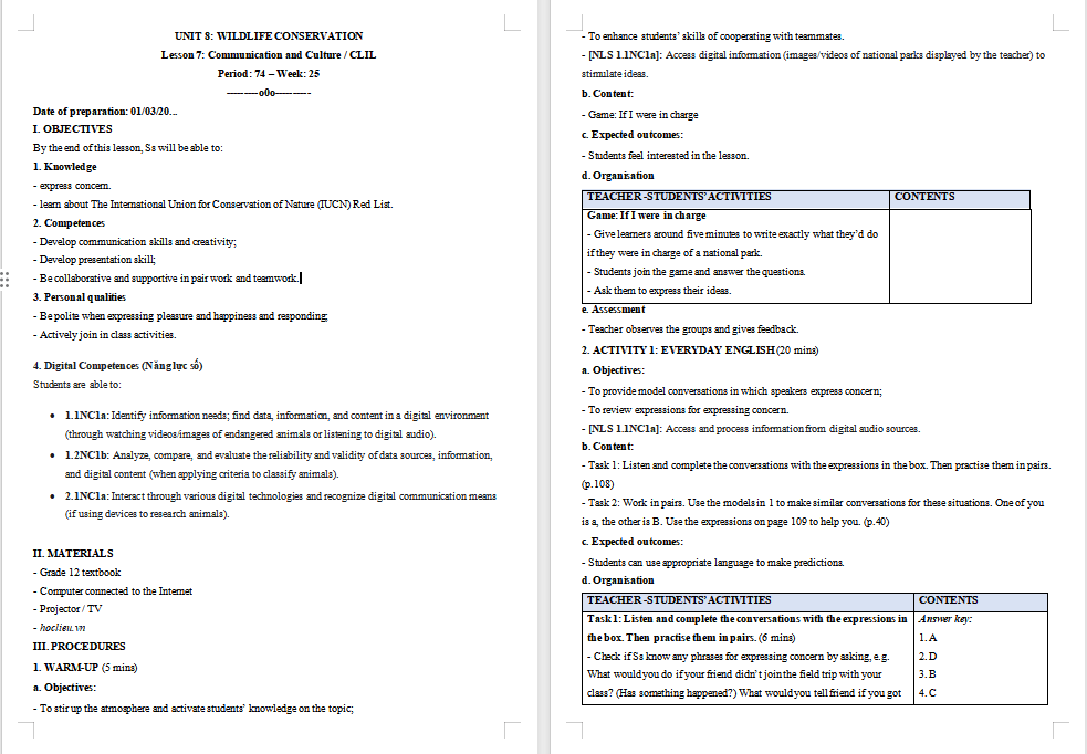 Tiếng Anh 12 Unit 8: Communication and Culture