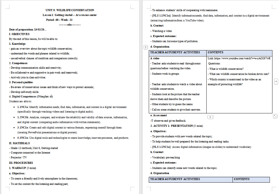 Tiếng Anh 12 Unit 8: Getting Started