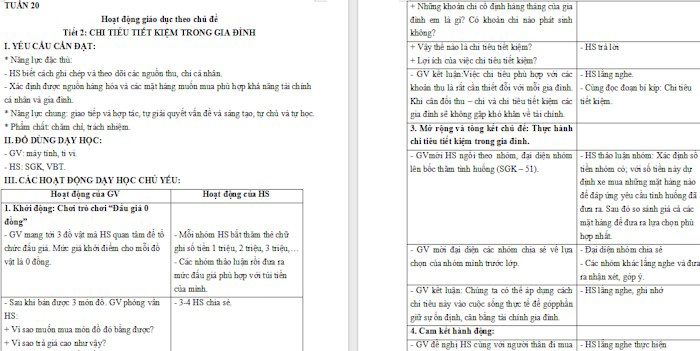 Giáo án Hoạt động trải nghiệm 4 Kết nối tri thức Tuần 20