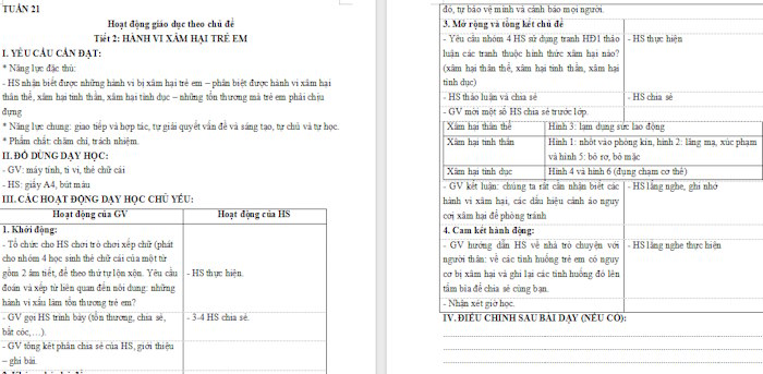 Giáo án Hoạt động trải nghiệm 4 Kết nối tri thức Tuần 21