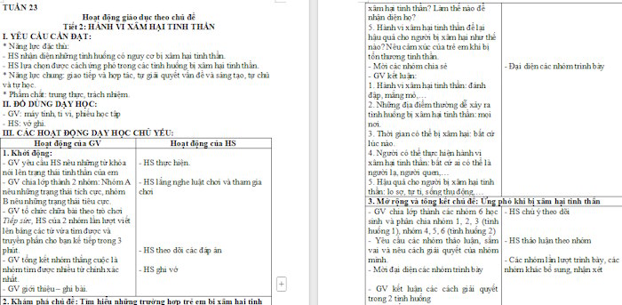 Giáo án Hoạt động trải nghiệm 4 Kết nối tri thức Tuần 23