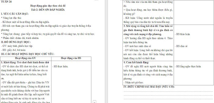 Giáo án Hoạt động trải nghiệm 4 Kết nối tri thức Tuần 26