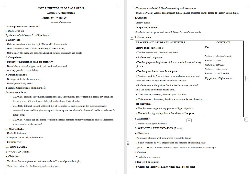 PowerPoint Tiếng Anh 12 Unit 7: Getting Started