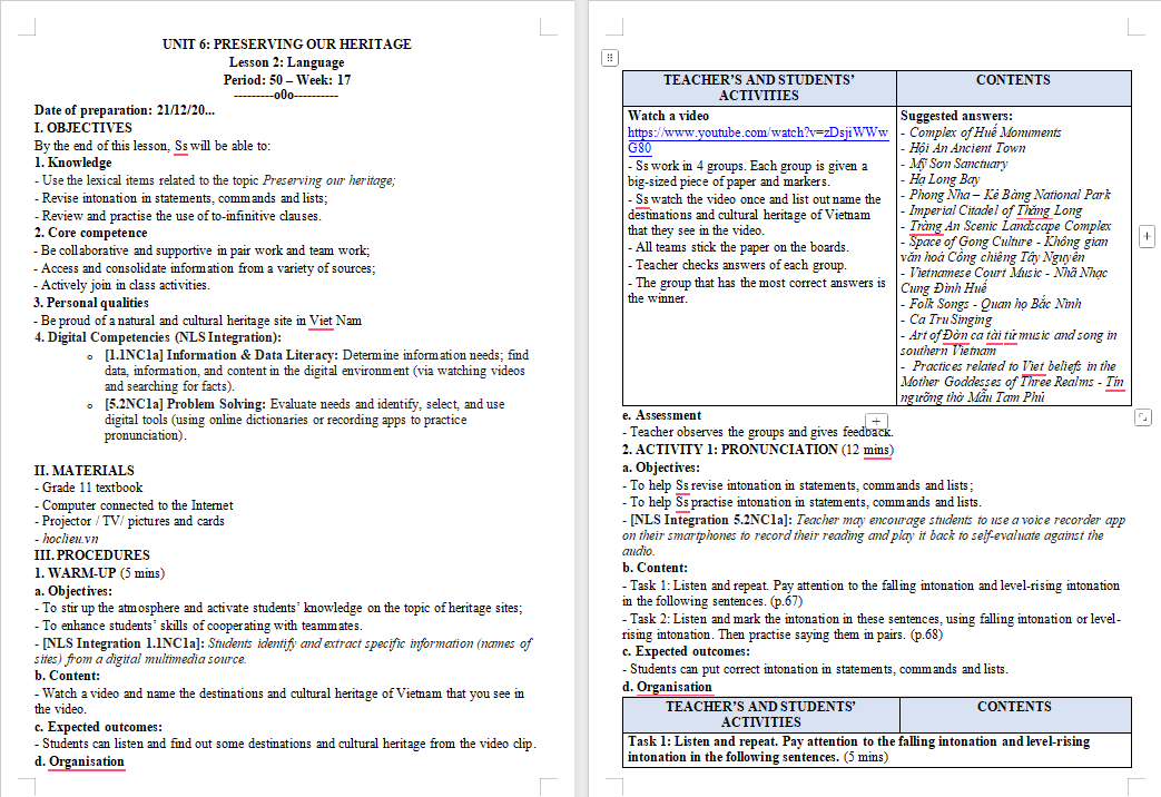PowerPoint Tiếng Anh 11 Unit 6: Language