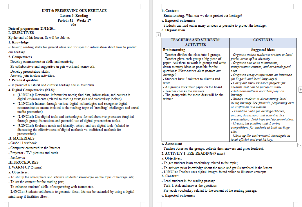 PowerPoint Tiếng Anh 11 Unit 6: Reading