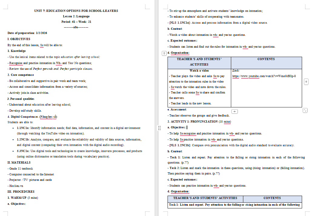 PowerPoint Tiếng Anh 11 Unit 7: Language