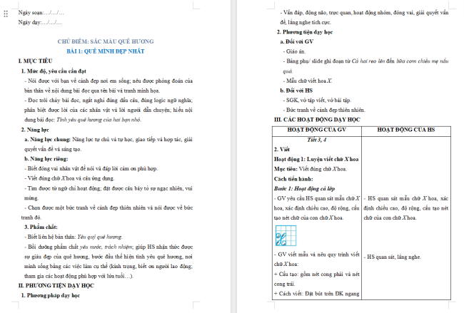 Giáo án Tiếng Việt 2 Bài 1: Từ chỉ hoạt động. Dấu chấm than