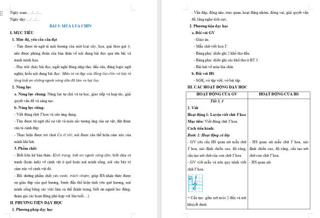 Giáo án Tiếng Việt 2 Bài 3: Từ chỉ sự vật, chỉ đặc điểm. Câu kiểu Ai thế nào?