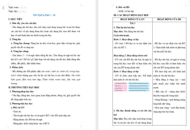 Giáo án PowerPoint Tiếng Việt 2: Ôn tập giữa học kì II - Ôn tập 3