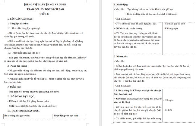 Giáo án Tiếng Việt 3 Bài 11: Trao đổi Em đọc sách báo