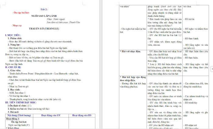 Giáo án Âm nhạc 1