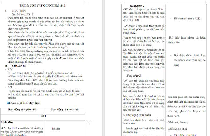 Tự nhiên và xã hội 1