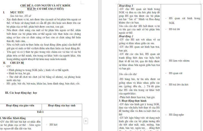 Tự nhiên và xã hội 1