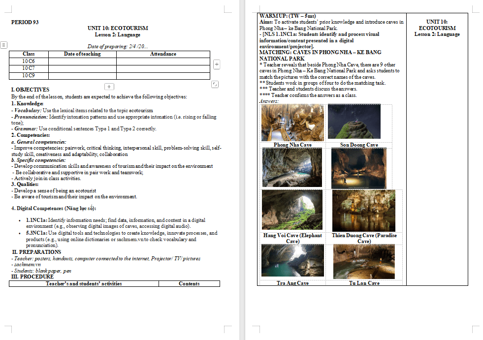 Tiếng Anh 10 Unit 10: Language