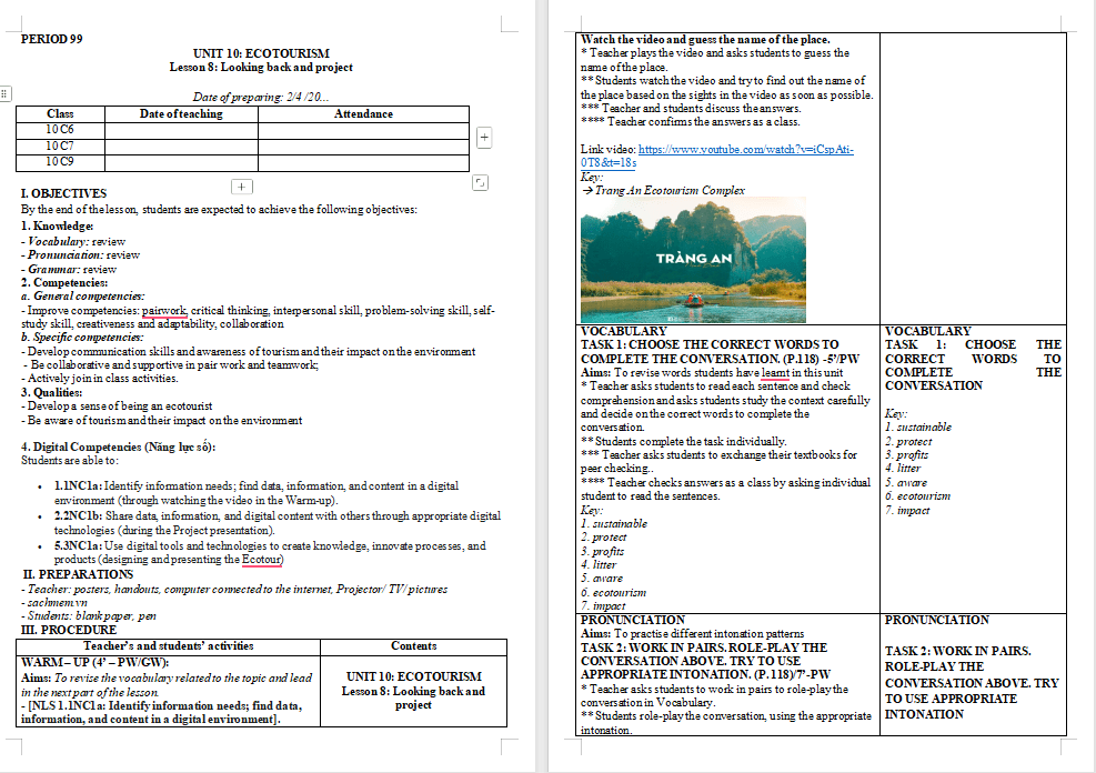 Tiếng Anh 10 Unit 10: Looking Back