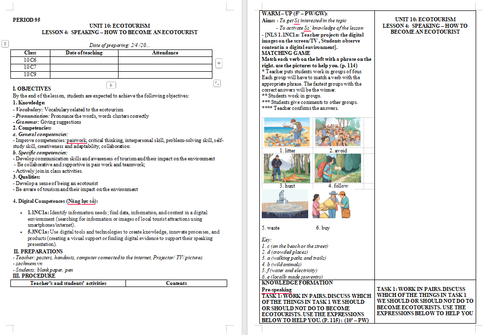 Tiếng Anh 10 Unit 10: Speaking