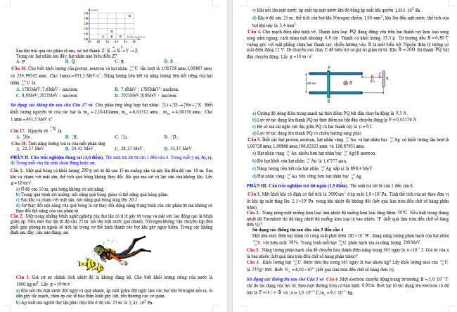 Bộ đề thi thử THPT Quốc gia năm 2026 môn Vật lí