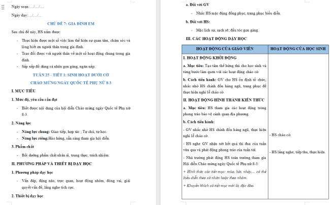 Giáo án Hoạt động trải nghiệm 2 Tuần 25