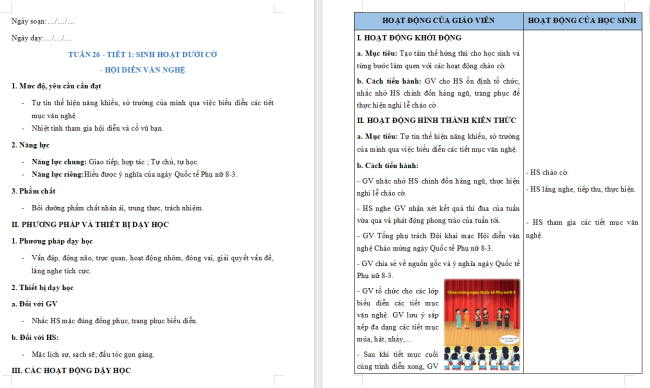 Giáo án Hoạt động trải nghiệm 2 Tuần 26